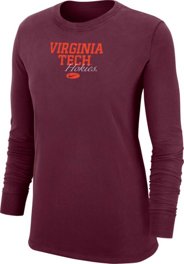 Nike Women's Virginia Tech Hokies Maroon Crew Long Sleeve T-Shirt product image