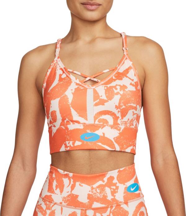 Nike Women's Indy Icon Clash Allover Print Sports Bra