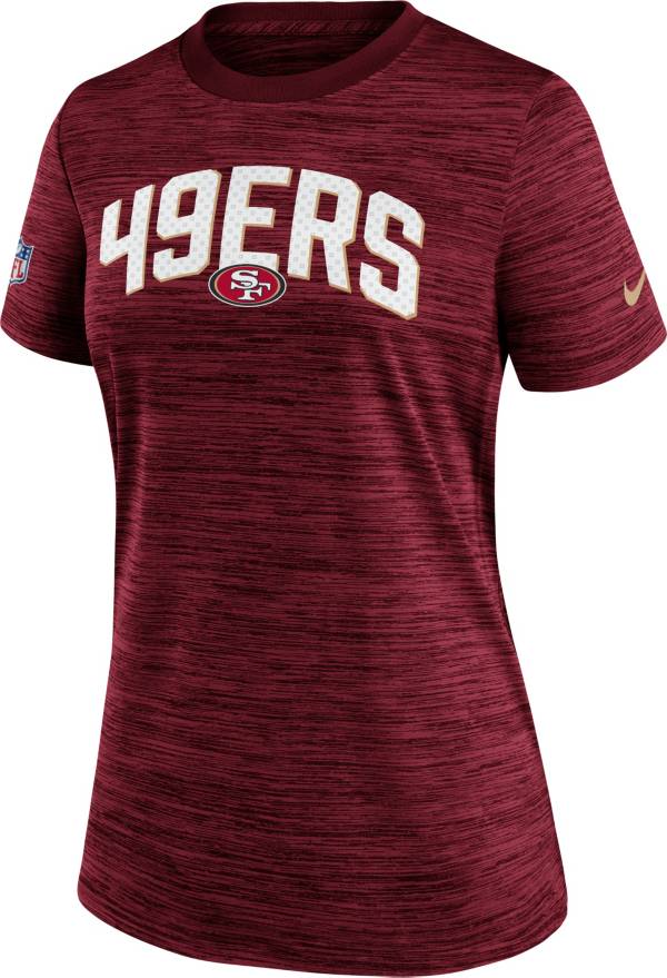 Nike Women's San Francisco 49ers Sideline Velocity Gym Red T-Shirt