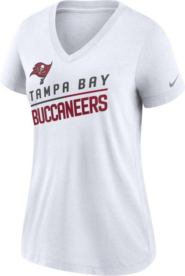 Nike Women's Tampa Bay Buccaneers Slant White V-Neck T-Shirt