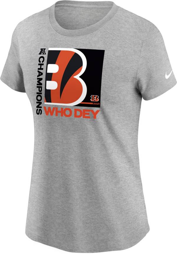 Nike Women's 2021 AFC Conference Champions Cincinnati Bengals Team Slogan T-Shirt