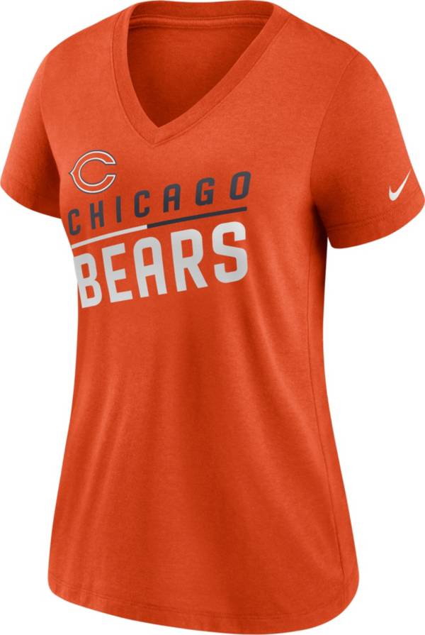 Nike Women's Chicago Bears Slant Orange V-Neck T-Shirt