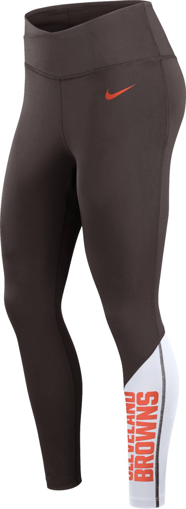 Nike Women's Cleveland Browns Wordmark Brown Leggings product image