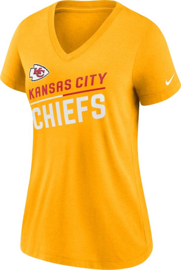 Nike Women's Kansas City Chiefs Slant Gold V-Neck T-Shirt