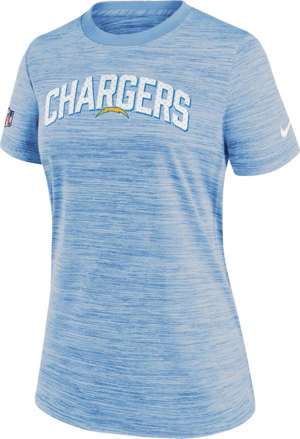 Nike Women's Los Angeles Chargers Sideline Velocity Italy Blue T-Shirt