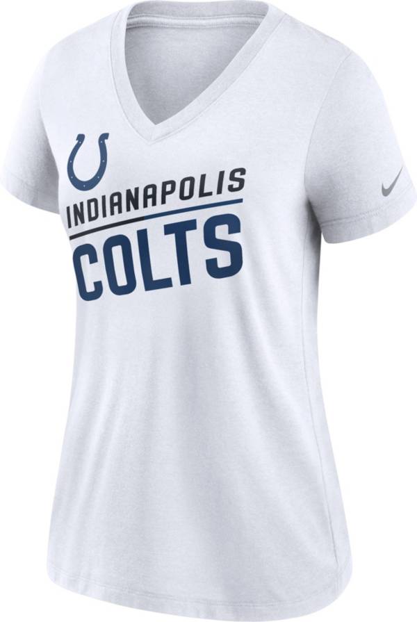 Nike Women's Indianapolis Colts Slant White V-Neck T-Shirt