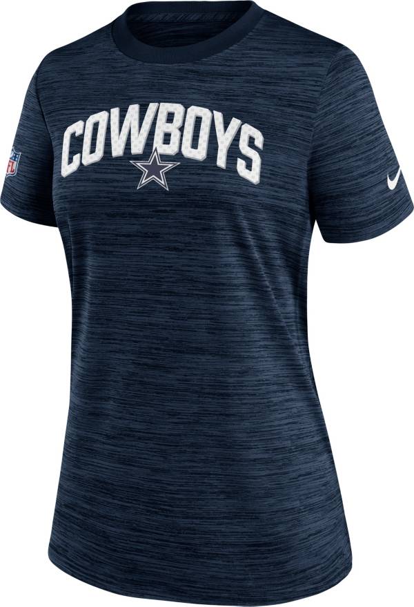 Nike Women's Dallas Cowboys Sideline Velocity Navy T-Shirt