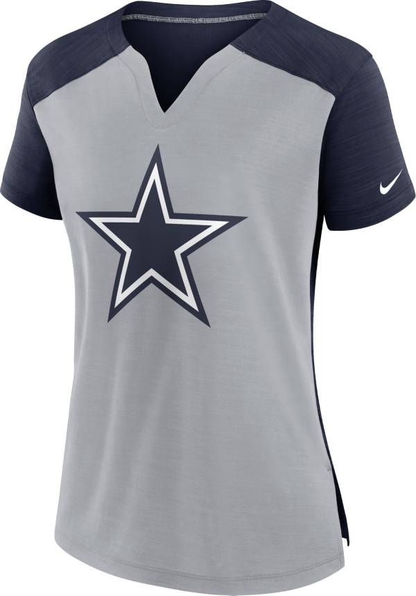 Nike Women's Dallas Cowboys Sideline Exceed 2-Tone Navy T-Shirt