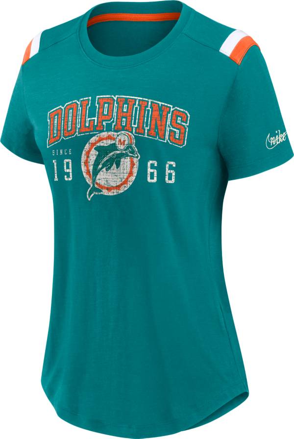 Nike Women's Miami Dolphins Historic Athletic Aqua Heather T-Shirt product image