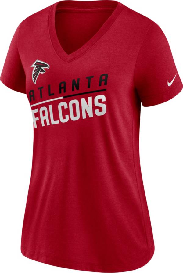 Nike Women's Atlanta Falcons Slant Red V-Neck T-Shirt