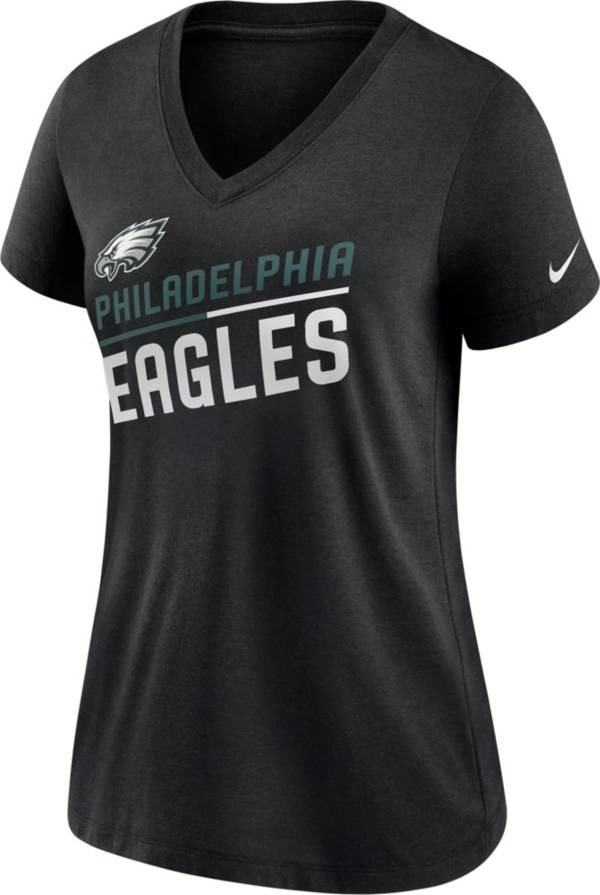 Nike Women's Philadelphia Eagles Slant Black V-Neck T-Shirt