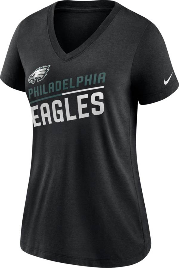 Nike Women's Philadelphia Eagles Slant Black V-Neck T-Shirt product image