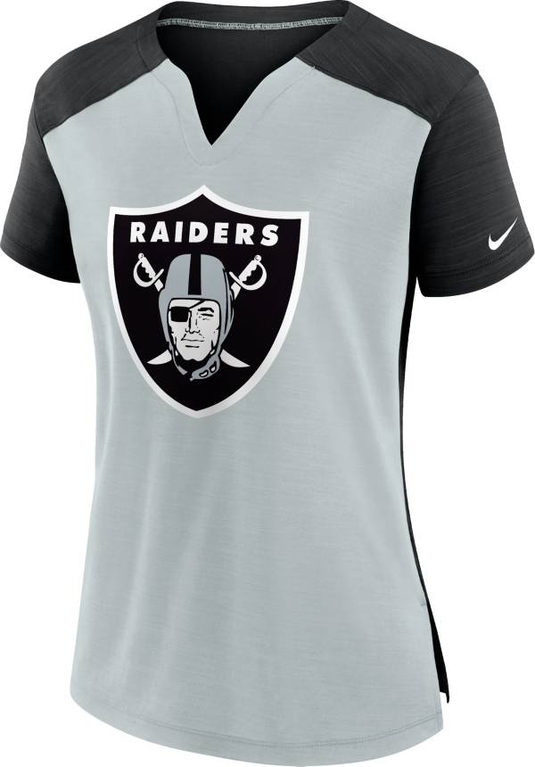 Nike Women's Las Vegas Raiders Exceed 2-Tone Black V-Neck T-Shirt product image