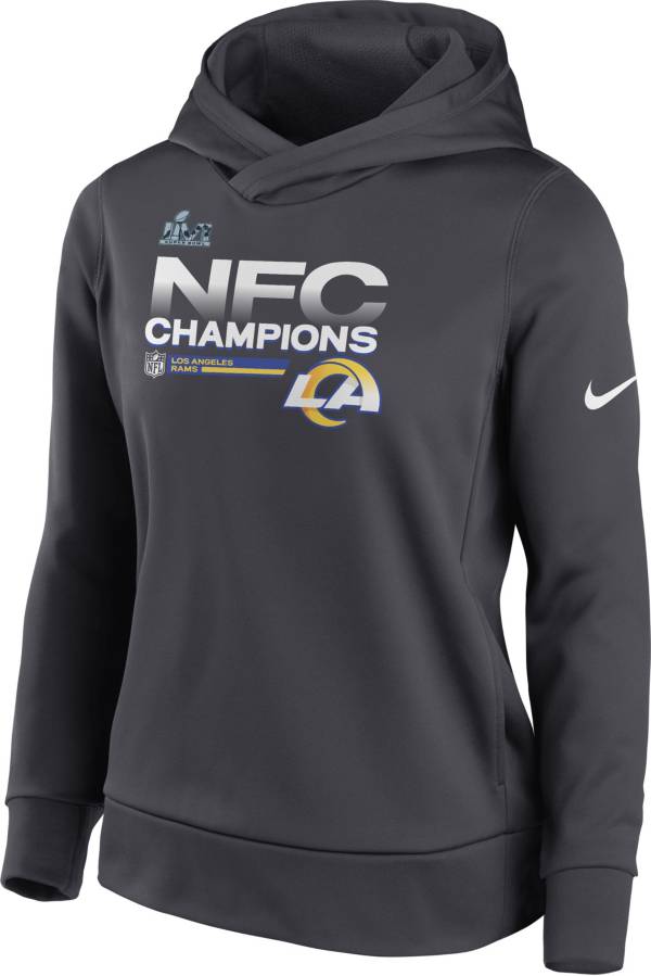 Nike Women's 2021 NFC Conference Champions Los Angeles Rams Locker Room Hoodie