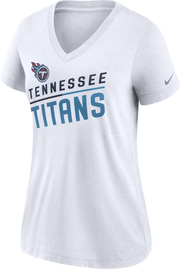 Nike Women's Tennessee Titans Slant White V-Neck T-Shirt