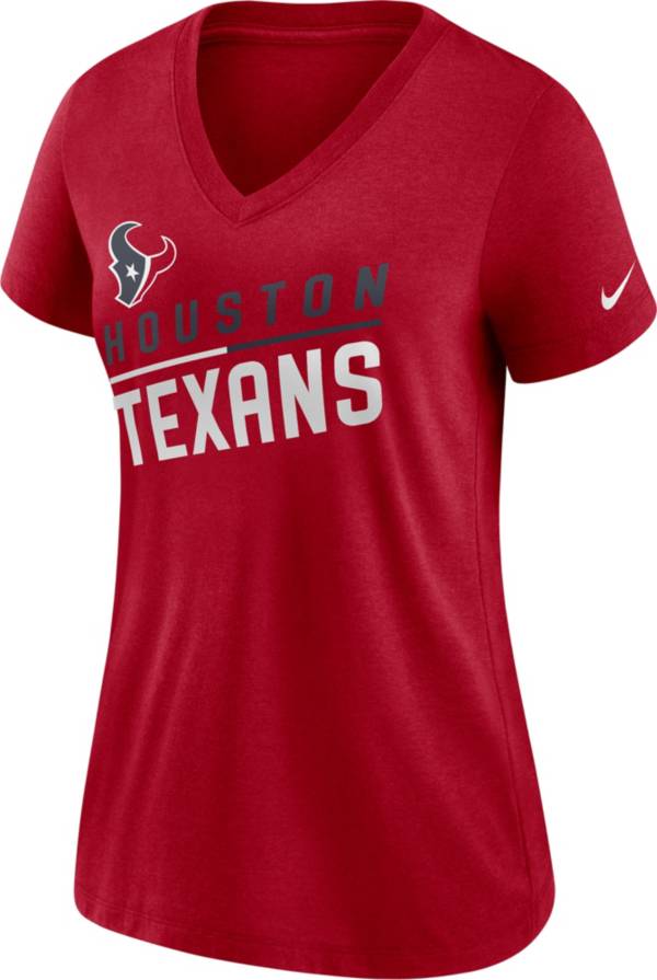 Nike Women's Houston Texans Slant Red V-Neck T-Shirt