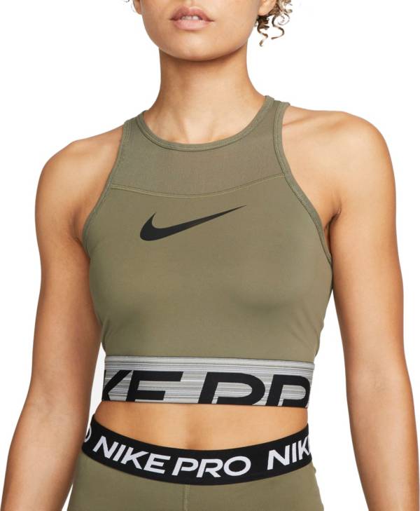 Nike Women's Pro Dri-FIT Cropped Graphic Training Shirt