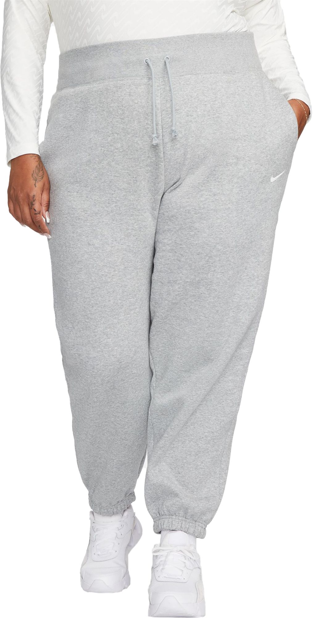 high rise grey sweatpants