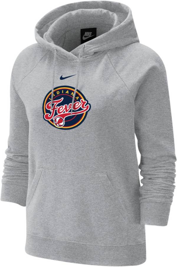 Nike Women's Indiana Fever Grey Varsity Arch Pullover Fleece Hoodie