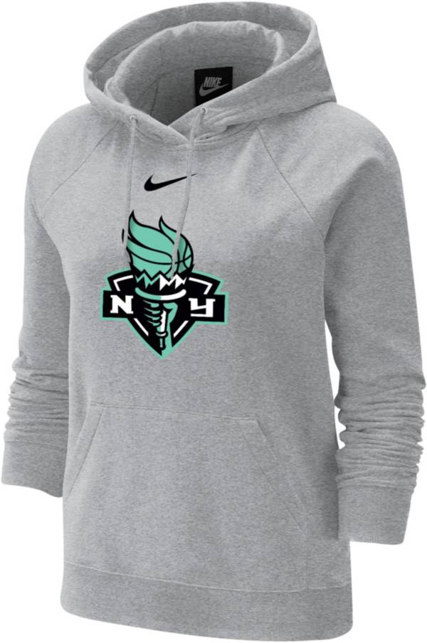 Nike Women's New York Liberty Grey Varsity Pullover Fleece Hoodie