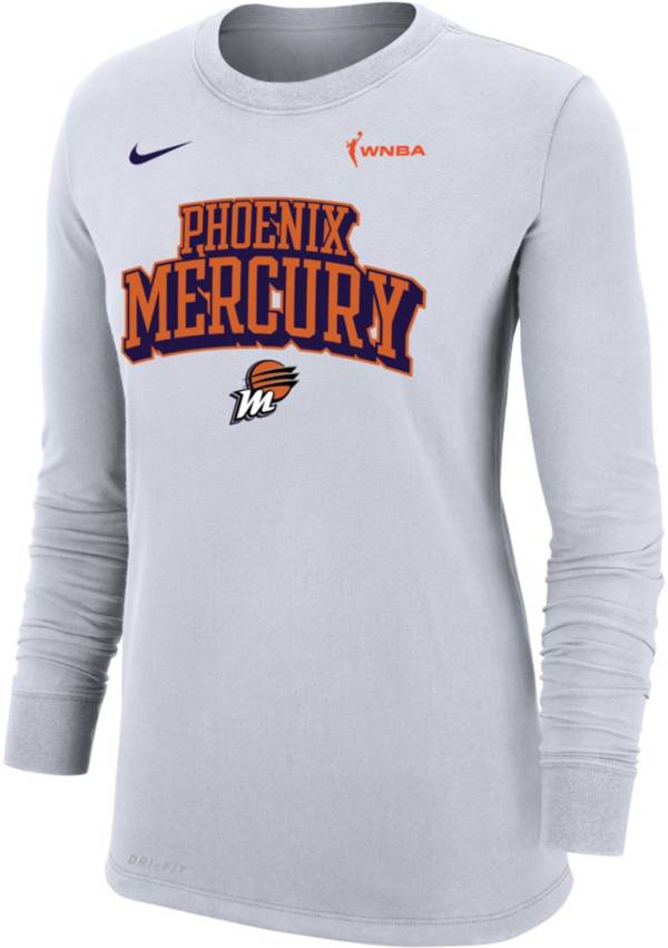 Nike Women's Phoenix Mercury White Logo Long Sleeve T-Shirt