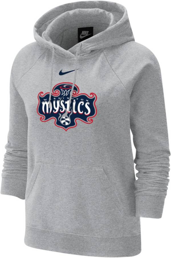 Nike Women's Washington Mystics Grey Varsity Arch Pullover Fleece Hoodie