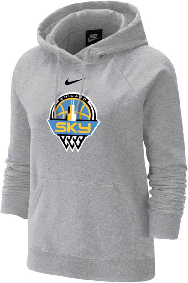 Nike Women's Chicago Sky Grey Varsity Arch Pullover Fleece Hoodie