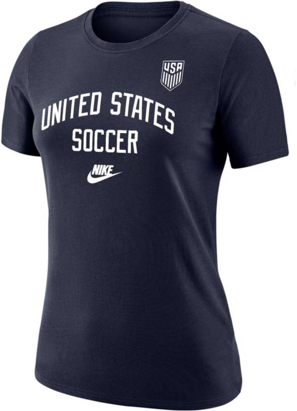 Nike Women's USMNT '21 Wordmark Navy T-Shirt
