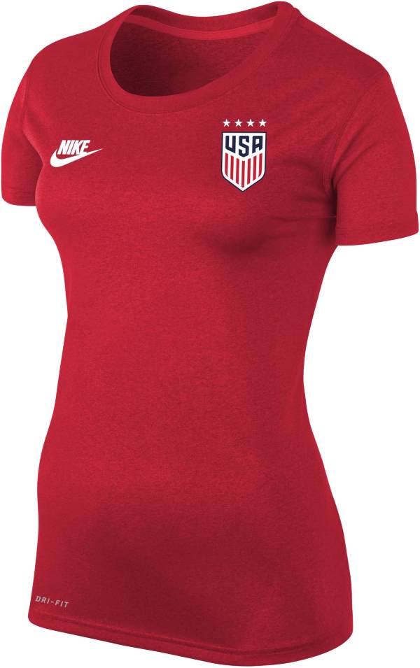 Nike Women's USWNT Crest Red V-Neck T-Shirt product image