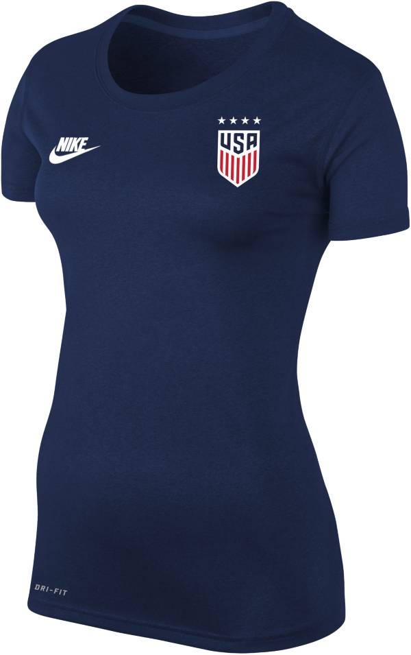 Nike Women's USWNT Crest Navy V-Neck T-Shirt product image