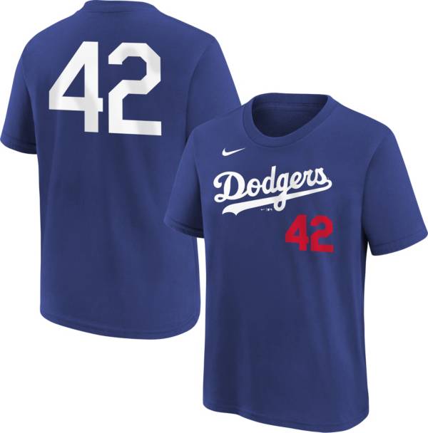 Nike Youth Brooklyn Dodgers Blue Team 42 T-Shirt