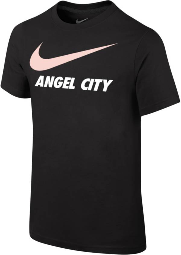 Nike Youth Angel City FC Swoosh Dri-FIT Black T-Shirt