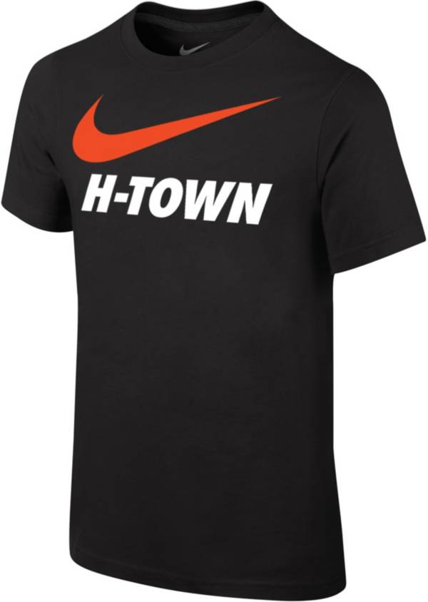 Nike Youth Houston Dash Swoosh Black T-Shirt