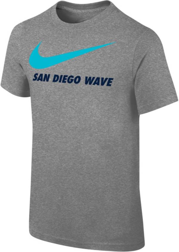 Nike Youth San Diego Wave FC Swoosh Grey T-Shirt