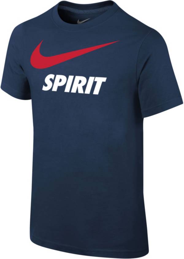 Nike Youth Washington Spirit Swoosh Navy T-Shirt