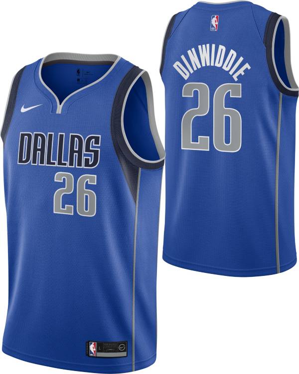 Nike Youth Dallas Mavericks Spencer Dinwiddie #26 Blue Dri-FIT Swingman Jersey