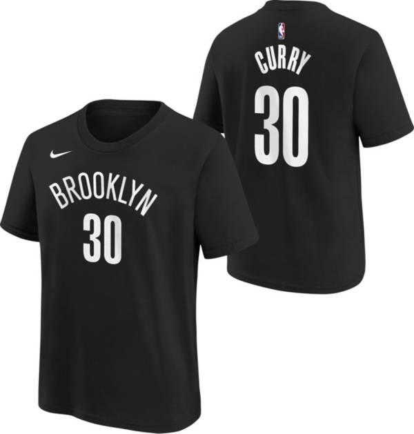 Nike Youth Brooklyn Nets Seth Curry #30 Black T-Shirt