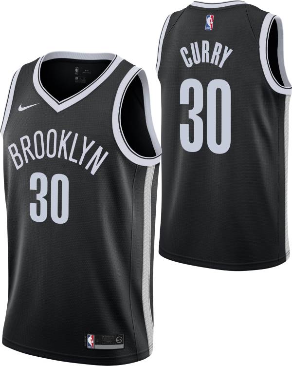 Nike Youth Brooklyn Nets Seth Curry #30 Black Dri-FIT Swingman Jersey product image