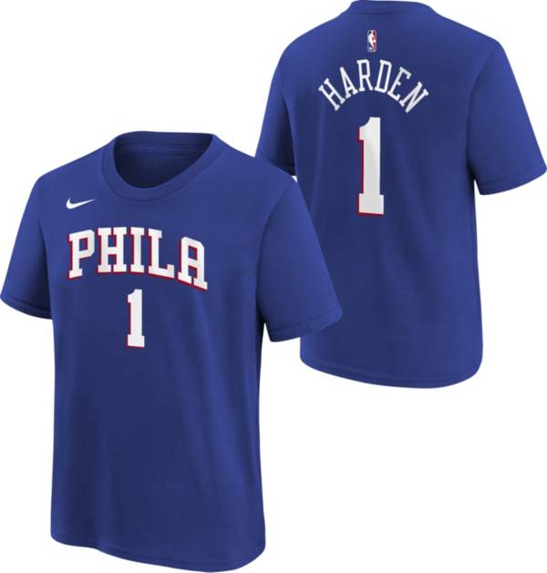 Nike Youth Philadelphia 76ers James Harden #1 Blue T-Shirt
