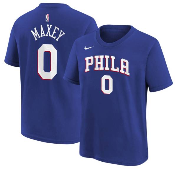 Nike Youth Philadelphia 76ers Tyrese Maxey #0 Blue T-Shirt