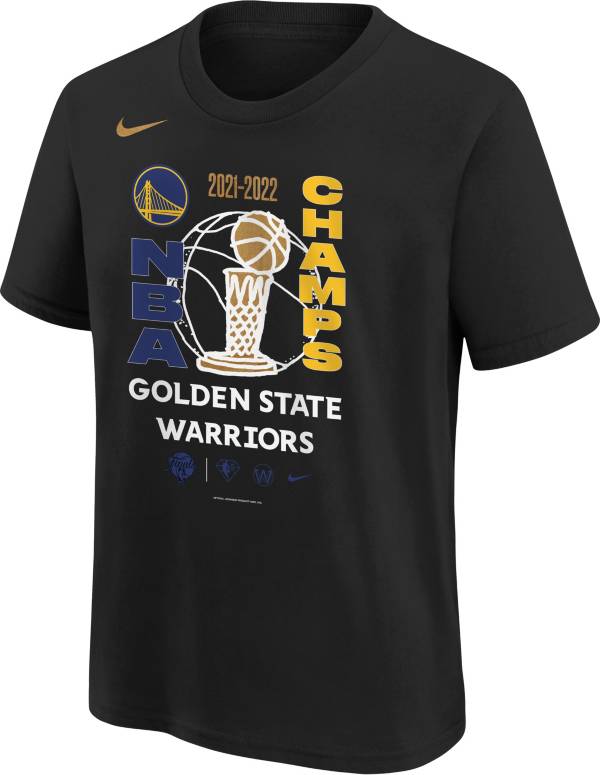 Nike Youth 2022 NBA Champions Golden State Warriors Locker Room T-Shirt