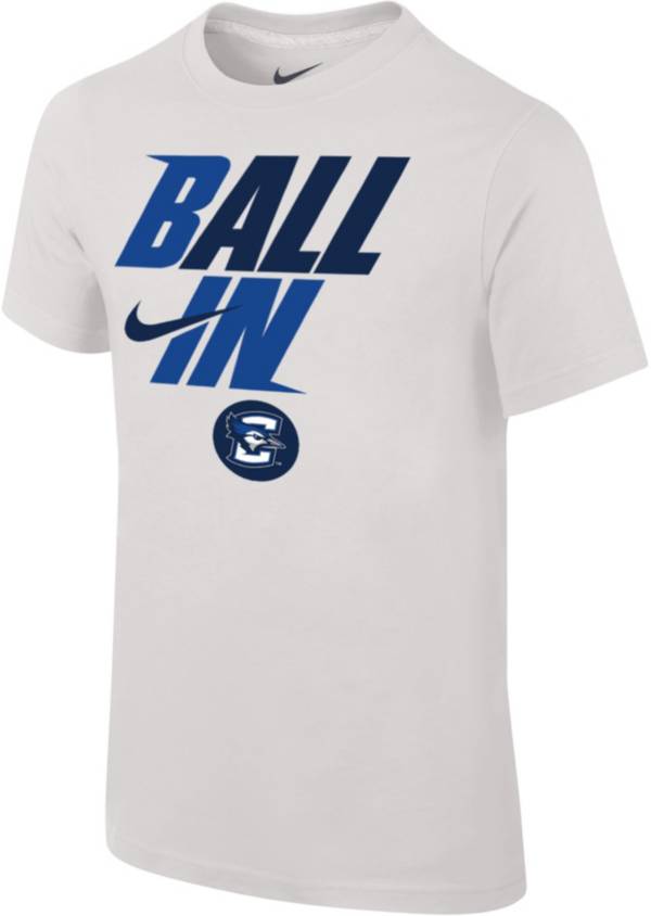 Nike Youth Creighton Bluejays White 2022 Basketball BALL IN Bench T-Shirt
