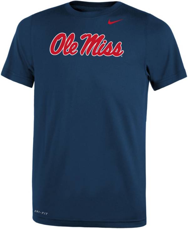 Nike Youth Ole Miss Rebels Blue Dri-FIT Legend 2.0 T-Shirt