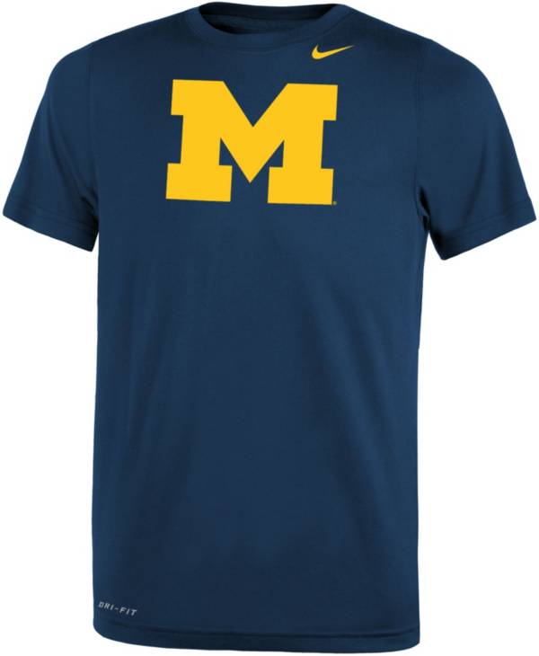 Nike Youth Michigan Wolverines Blue Dri-FIT Legend 2.0 T-Shirt