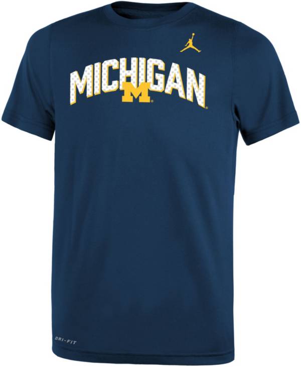 Jordan Youth Michigan Wolverines Blue Dri-FIT Legend Football Sideline Team Issue Arch T-Shirt product image