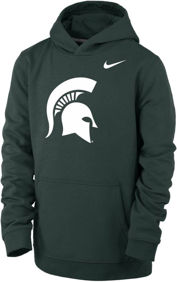 Nike Youth Michigan State Spartans Green Club Fleece Pullover Hoodie Dick S Sporting Goods