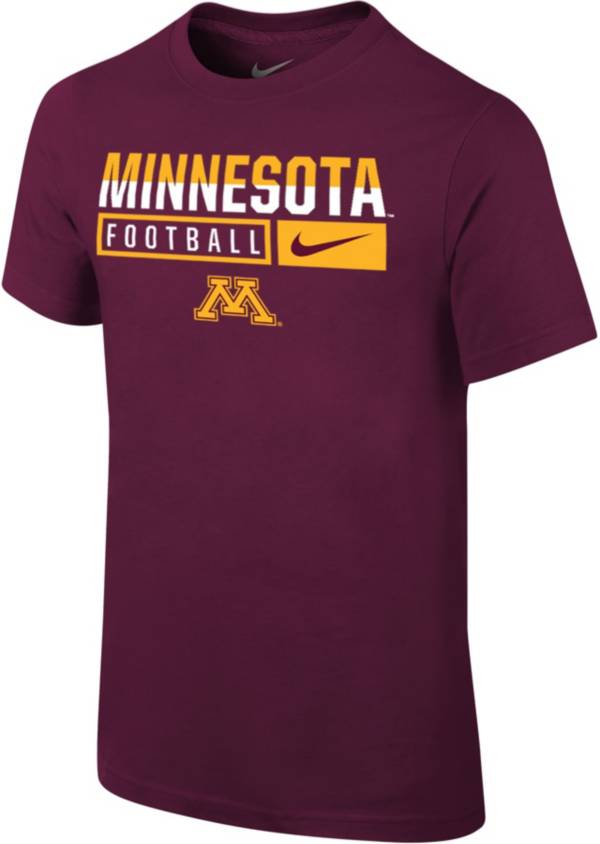 Nike Youth Minnesota Golden Gophers Maroon Cotton Football T-Shirt product image