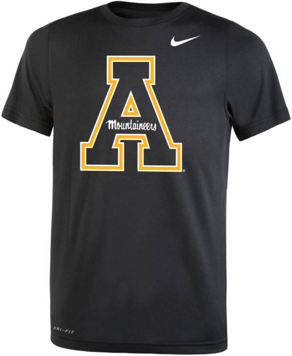 Nike Youth Appalachian State Mountaineers Black Dri-FIT Legend 2.0 T-Shirt