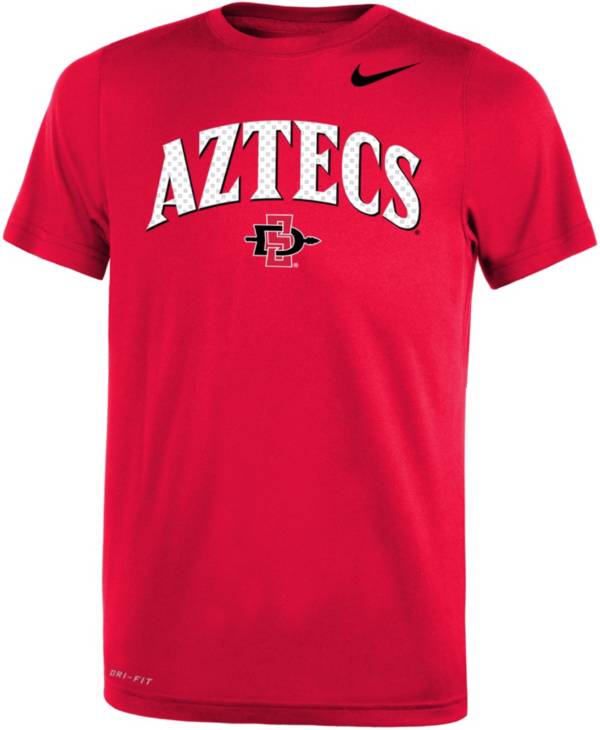 Nike Youth San Diego State Aztecs Scarlet Dri-FIT Legend Football Sideline Team Issue Arch T-Shirt product image