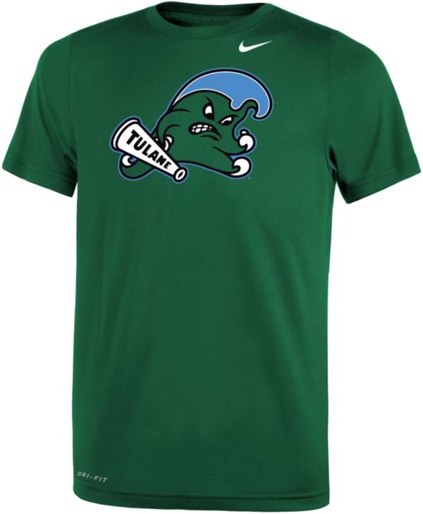 Nike Youth Tulane Green Wave Olive Dri-FIT Legend 2.0 T-Shirt